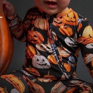 Posh Peanut Hitch Halloween Zipper Footie Pajama 0-3 month newborn baby boy girl
